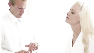 The newlyweds do not waste time and go straight to business