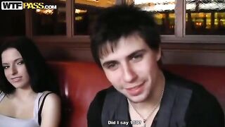 A group of Russian pick-up guys fucked a girl in the cafe toilet
