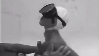 During the diving, she made an aqualangist a blowjob, showcasing skills under pressure