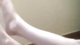 A naked girl with a cigarette was severely burned and she had to absorb it