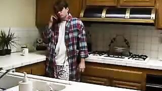 A real incest - his brother pushed his sister's legs in the vagina