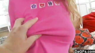 Sweet little baby playing with her pussy with toys