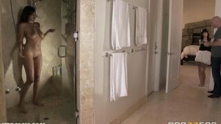 Babe was fucked hard by Johnny Sins in the bedroom