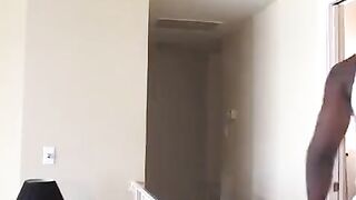 A sexy blonde girl fucked in her ass by a black man on the couch