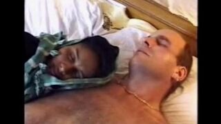 A drunken black girl is being taken advantage of by a visitor
