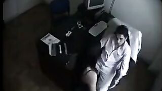Spy camera in the massage cabin - don't peek!