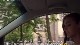 The bride got fucked in a taxi on her way to wedding