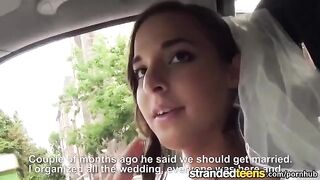 The bride got fucked in a taxi on her way to wedding