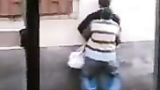 I wanted to fuck right on the street doorstep