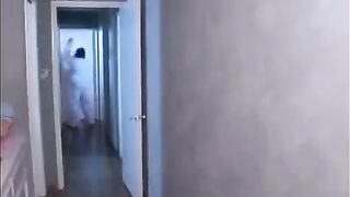 A sexy brunette Asian was fucked by a monster in the mouth