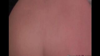 A cute mature blonde with big natural tits is being fried by a guy