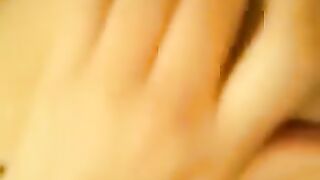 Beautiful and juicy pussy is full of cum after orgasm