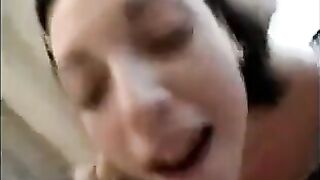 A friend wiped the sperm from the vagina and anus with a tongue