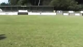 Bunch of guys fucked a mature woman with big boobs in nature