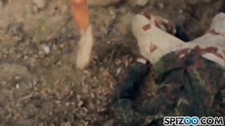Man fucked two hot blondies in the abandoned house