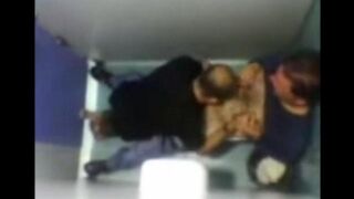 The camera in the toilet caught some daring action