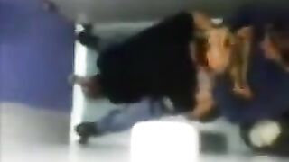The camera in the toilet caught some daring action