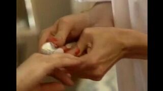The ass turned inside out during an intense lesbian anal fisting threesome