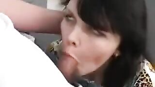 The husband found his wife watching porn with her skirt up