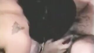 A man has sex with a strapon and a girl's hand