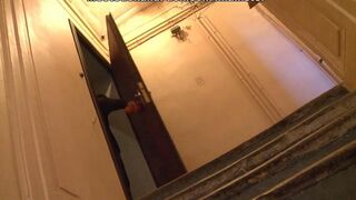 After a romantic dinner, a woman is passionately taken in a daring act