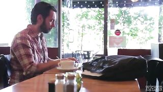 The guy picked up an Asian babe in the cafe and fucked her hard