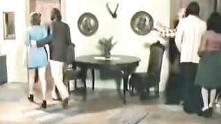 Retro porn with a seductive brunette and her juicy ass swinging