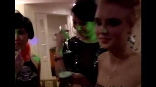 Young and sexy bitches fucked at the party by a bunch of young men