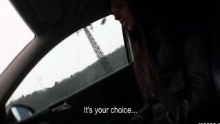 A cunning taxi driver proposed an intimate encounter to his passenger in the car