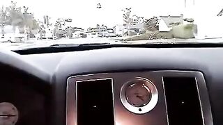 Nikki makes a blowjob right in the car, it was amazing!