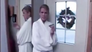 The husband tied his wife and fucked her with a beautiful heifer