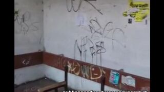 Girl doesn't mind giving a blowjob in public places
