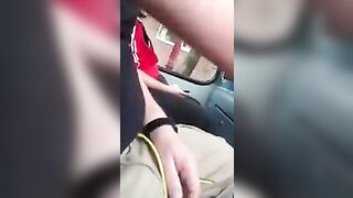 A guy jerked off his cock on the bus, and a girl helped him to do it
