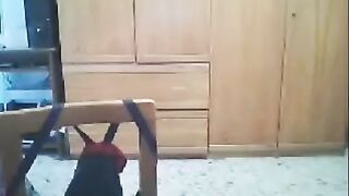 A naughty girl has sex in front of her husband's webcam