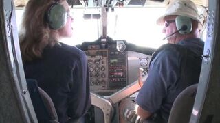 Sex with a gorgeous blonde stewardess with big natural tits is the best