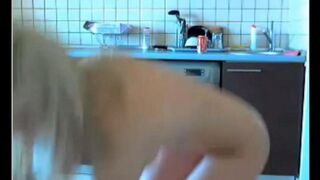 The young man masturbates a virgin girl through video chat