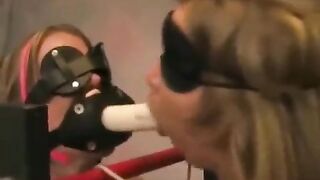 Bondage and domination games of two lesbian beauties with funny nicknames