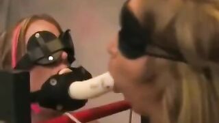 Bondage and domination games of two lesbian beauties with funny nicknames