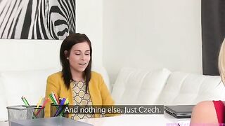 Tracy Lindsay at lesbian casting with a female agent