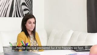 Tracy Lindsay at lesbian casting with a female agent