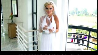 The bride got painted and immediately began to engage in intimate acts with the witness