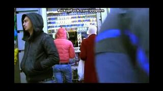 The guy picked up a blonde and had sex with her on the street