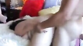 A man is having fun with a thick and juicy ass