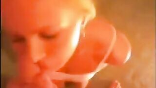 A blowjob at home is always a cum shot in the face