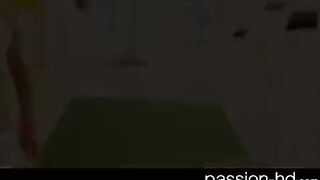 A hot brunette wanted to have sex while listening music
