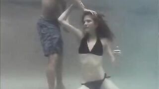 Skinny teen with small tits gets fucked underwater