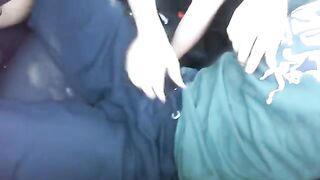 Blonde teen makes her first blowjob in the car