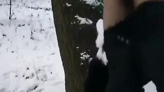 The guy tried to freeze the girl’s dick and pussy in place