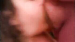The guy stuck his friend’s dick in her mouth and made her give a blowjob