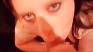 Young girls are very hungry for cum during blowjobs, just like in this steamy POV homemade video